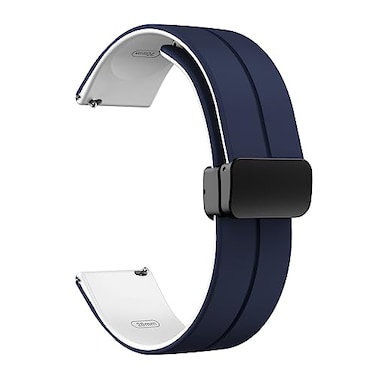 LYSMVIVI Soft Silicone Magnetic Watch Band 22mm 20mm 19mm 18mm 16mm with Quick Release Adjustable Sport Replacement Strap for Men Women