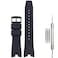 WRISTARMOR Rubber Strap compatible with Citizen AW1475 1476 1477 CA4154 4155 Men EcoDrive Wristwatch replacement Silicone watchbandBlack Black buckle