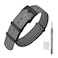 ANNEFIT Nylon Watch Band 20mm OnePiece Waterproof Military Watch Straps with Heavy Black Buckle Grey