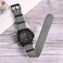ANNEFIT Nylon Watch Band 20mm OnePiece Waterproof Military Watch Straps with Heavy Black Buckle Grey