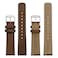 WOCCI 22mm Retro Leather Watch Band for Men and Women Quick Release Replacement Strap with Silver Buckle Dark Brown