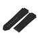 SANDEIN 25mm Leather Watch Bands Compatible with 25x19x22mm Strap Soft Silicone Rubber Lined Replacement Watch Straps BlackBlack Stitching