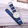 ANNEFIT Nylon Watch Band 20mm OnePiece Waterproof Military Watch Straps with Heavy Silver Buckle Blue