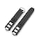 HANYTON Compatible with Cartier Watch 20mm Band Silicone Rubber Stainless Steel Replacement Strap for Cartier Watch Must 21 Chronoscaph Autoscaph Black