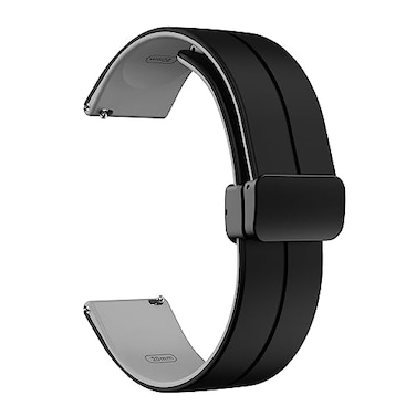LYSMVIVI Soft Silicone Magnetic Watch Band 22mm 20mm 19mm 18mm 16mm with Quick Release Adjustable Sport Replacement Strap for Men Women