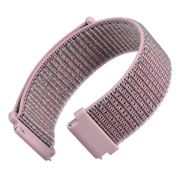 WOCCI 16mm Adjustable Nylon Watch Band Quick Release Sport Loop Strap Sand Pink