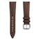 WatchGecko Whitby Vintage Padded Leather QR Watch Strap Chestnut Brown 20mm