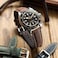 WatchGecko Whitby Vintage Padded Leather QR Watch Strap Chestnut Brown 20mm