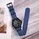 ANNEFIT Nylon Watch Band 20mm OnePiece Waterproof Military Watch Straps with Heavy Black Buckle Blue