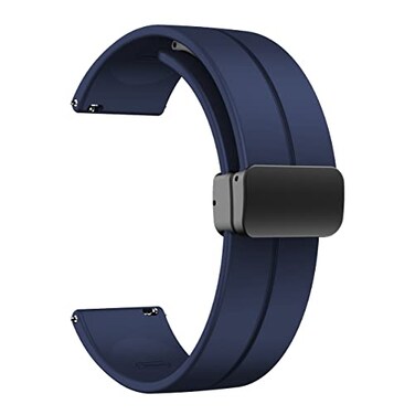 LYSMVIVI Soft Silicone Magnetic Watch Band 22mm 20mm 19mm 18mm 16mm with Quick Release Adjustable Sport Replacement Strap for Men Women