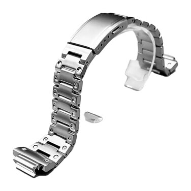 LDDAL Stainless Steel Quick Release Strap Compatible with Mens GShock GM2100 GBM2100 Watch Band Replacement silver