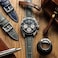WatchGecko Carolina Gator Print Genuine Leather Watch Strap Grey 20mm