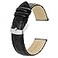 BISONSTRAP Watch Bands 20mm Alligator Embossed Leather Watch Straps Black with Silver Buckle