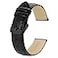 BISONSTRAP Watch Bands 18mm Alligator Embossed Leather Watch Straps Black with Black Buckle