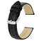 BISONSTRAP Watch Bands 18mm Alligator Embossed Leather Watch Straps Black with Silver Buckle