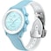 REBANDACE Strap for Omega x Swatch MoonSwatch Watch 20mmFolding Buckle Band Compatible Omega X Swatch Moonswatch SpeedmasterCurved No Gap Replacement Strap for Men Women Light Blue
