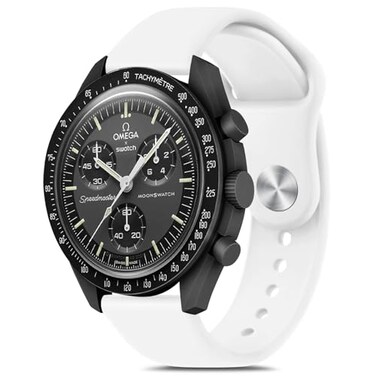 Meliya Bands for Moonswatch Watch Soft Silicone Strap Compatible with Omega X Swatch Moonswatch SpeedmasterRolexSEIKO 20mm Watch Swatch Omega Moonswatch Speedmaster Watch Replacement Band for Women Me