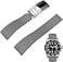 Yhmoo Watchband For Rolex SUBMARINER GHOST DATEJUST OYSTERPERTUAL DAYTONA YACHTMASTER Deployment Buckle 20mm Rolex Silicone Rubber Strap Replacement grey