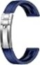 Yhmoo Watchband For Rolex SUBMARINER GHOST DATEJUST OYSTERPERTUAL DAYTONA YACHTMASTER Deployment Buckle 20mm Rolex Silicone Rubber Strap Replacement blue