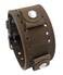 REV Crazy Horse Leather Strap 22mm Lug Width Dark Tan Wide Cuff Wrist Watch Band CHODT