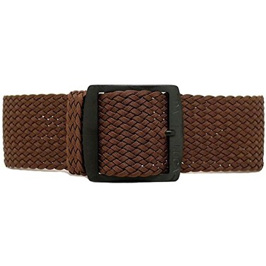 Da Luca Braided Nylon Perlon Watch Strap Brown PVD Buckle 18mm