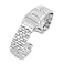 StrapHabit Watch Bracelet for Q Timex Band Replacement fits 36mm 38mm 40mm M79 GMT Chronograph TQ18 Quick Release Jubilee Bracelet Strap Stainless Steel Vintage BOR 18mm Silver Silver