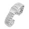 StrapHabit Watch Bracelet for Q Timex Band Replacement fits 36mm 38mm 40mm M79 GMT Chronograph TQ18 Quick Release Jubilee Bracelet Strap Stainless Steel Vintage BOR 18mm Silver Silver