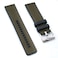 StrapHabit Quick Release Sailcloth and FKM Rubber Hybrid Watch Strap Band 20mm 22mm Nylon 22mm Green