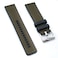 StrapHabit Quick Release Sailcloth and FKM Rubber Hybrid Watch Strap Band 20mm 22mm Nylon 22mm Green