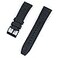 StrapHabit Quick Release Rubber Watch Strap Band FKM 20mm 22mm 24mm Black wBlack Buckle 22mm