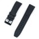 StrapHabit Quick Release Rubber Watch Strap Band FKM 20mm 22mm 24mm Black wBlack Buckle 22mm