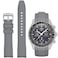 Stanchev Strap for MoonSwatch WatchCurved Silicon Replacement Band Compatible With Omega X Swatch Speedmaster Moonswatch 20mmSoft 22mm Strap for Men Women Gray 20mm