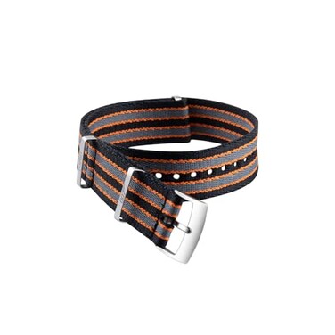 TOPBD 20mm High Density Nylon Strap WatchBand For Omega Seamaster 007 Moonswatch Commander Speedmaster 300 AT150 AQUA TERRA BeltSoft Canvas Fabric Strap Compatible 1921 MMBlack Orange