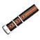 BluShark Original Collection MilitaryStyle Waterproof Watch Strap Fits All Timepiece Brands Durable Nylon Wristwatch Accessories Bond Orange 20mm Brushed Buckle