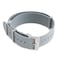 StrapHabit FKM Rubber Ribbed Military Style Dual Pass Strap Convert to Single Pass for Men and Women 20mm Gray 20mm