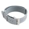 StrapHabit FKM Rubber Ribbed Military Style Dual Pass Strap Convert to Single Pass for Men and Women 20mm Gray 20mm