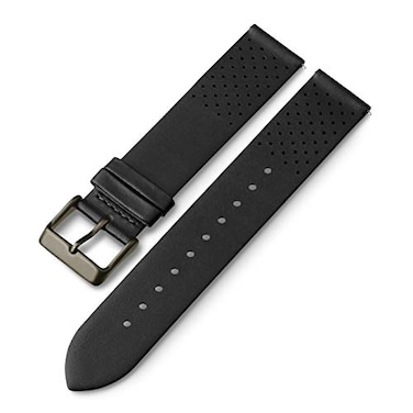 Timex 20mm Genuine Leather QuickRelease Strap Black with BronzeTone Buckle TW7C64900