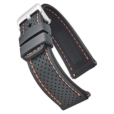STUNNING SELECTION Alpine Sporty Silicone Watch Band Waterproof Quick Release Rubber Watch Strap Orange Lightweight Adjustable Silicone Watch Band Man 22mm Rubber Watch Strap Compatible with Regular S