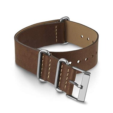 Timex TW7C63000 20mm Brown Genuine Leather DoubleLayered SlipThru Strap