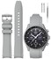 REBANDACE Strap for 20mm MoonSwatchCurved Silicone Replacement Band for Omega X Swatch Speedmaster Watch 20mmSoft 22mm Strap for Men Women Watch Gray 20mm