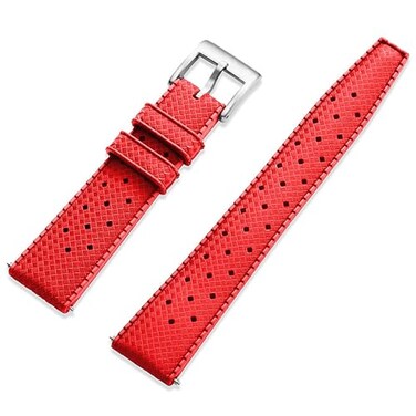 Niziruoup FKM Rubber Watch Strap Quick Release Tropical Style Fluororubber 18mm 20mm 22mm Soft Breathable Durable FKM Rubber Watch Band Universal Replacement Band Strap for Men Women