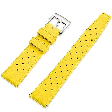 Niziruoup FKM Rubber Watch Strap Quick Release Tropical Style Fluororubber 18mm 20mm 22mm Soft Breathable Durable FKM Rubber Watch Band Universal Replacement Band Strap for Men Women
