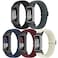 Bcuckood 5 Pack Elastic Nylon Watch Bands Compatible for Fitbit Charge 6Fitbit Charge 5 Adjustable Breathable Replacement Stretchy Nylon Loop Wristband Sport Strap for Women Men