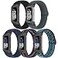 Bcuckood 5 Pack Elastic Nylon Watch Bands Compatible for Fitbit Charge 6Fitbit Charge 5 Adjustable Breathable Replacement Stretchy Nylon Loop Wristband Sport Strap for Women Men