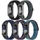 Bcuckood 5 Pack Elastic Nylon Watch Bands Compatible for Fitbit Charge 6Fitbit Charge 5 Adjustable Breathable Replacement Stretchy Nylon Loop Wristband Sport Strap for Women Men