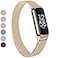 Vanjua Metal Band Compatible with Fitbit Luxe Bands Stainless Steel Mesh Loop Adjustable Wristband Replacement Strap for Fitbit Luxe Fitness Tracker Women Men Rose Gold