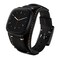 Hepsun Compatible with Fitbit SenseSense 2Versa 3Versa 4 Bands Genuine Leather Cuff Band Replacement Strap with Stainless Steel Clasp Compatible for Fitbit Versa 3 Sense Accessories Men Women