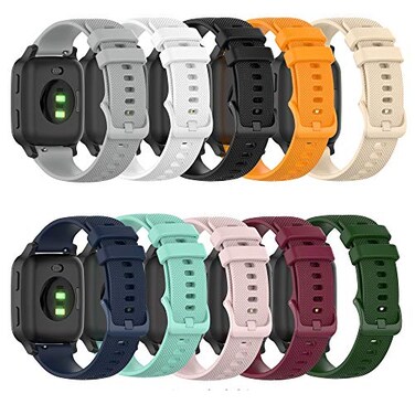 RuenTech Garmin VenuSq Band Soft Silicone Quick Release Straps 20MM Multicolor 10Pack