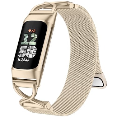 JKD Metal Bands Compatible for Fitbit Charge 65 Women Men Adjustable Stainless Steel Mesh Strap Wristband Replacement Bands for Fitbit Charge 56 Fitness Tracker