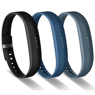 Greeninsync Compatible with Fitbit Bands for Flex 2 Adjustable Soft Silicone Sports with Fastener Clasp Fitness Replacement Wristband Strap for Fitbit Flex 2 Smart Watch Large3Pack